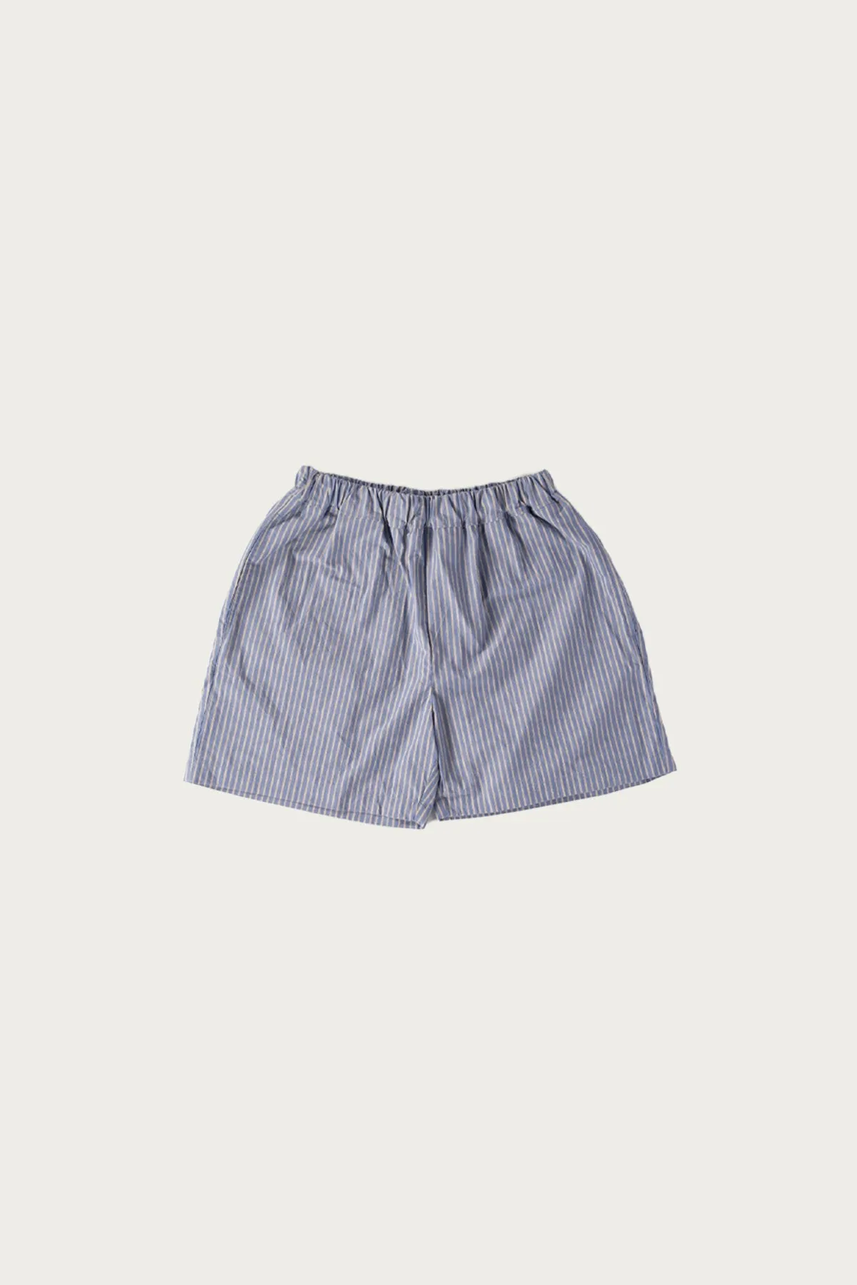 Garden Short - Blue Stripe Cotton Typewriter Cloth sold by Canoe Club