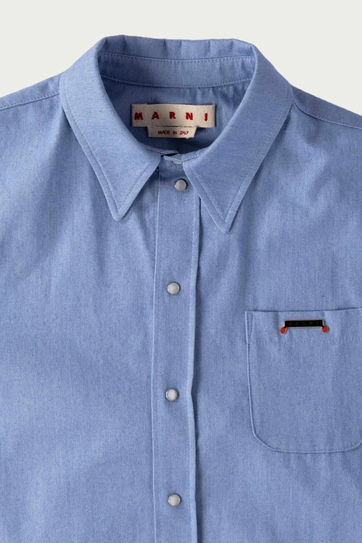 Colored Light Denim Western Shirt - Iris Blue sold by Canoe Club product image thumbnail 4