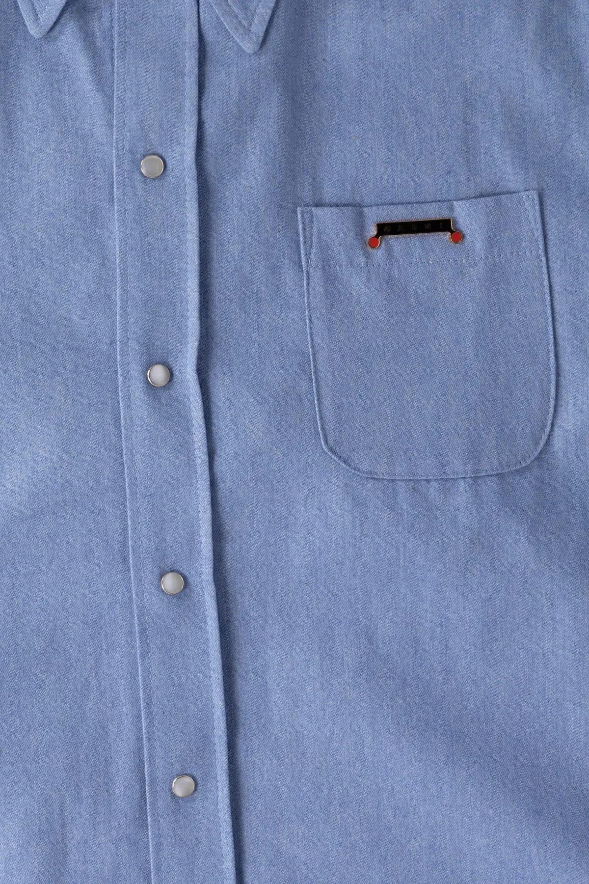 Colored Light Denim Western Shirt - Iris Blue sold by Canoe Club product image thumbnail 5