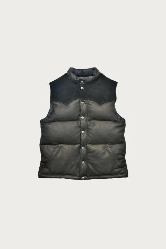 Deerskin Down Vest - Black sold by Canoe Club