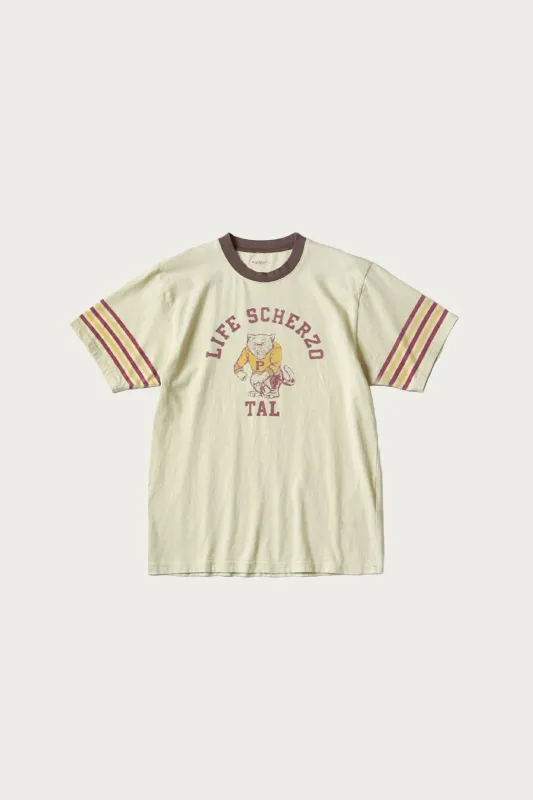 20/-Jersey RINGER-T (College CAPITAL) - Yellow made by Kapital