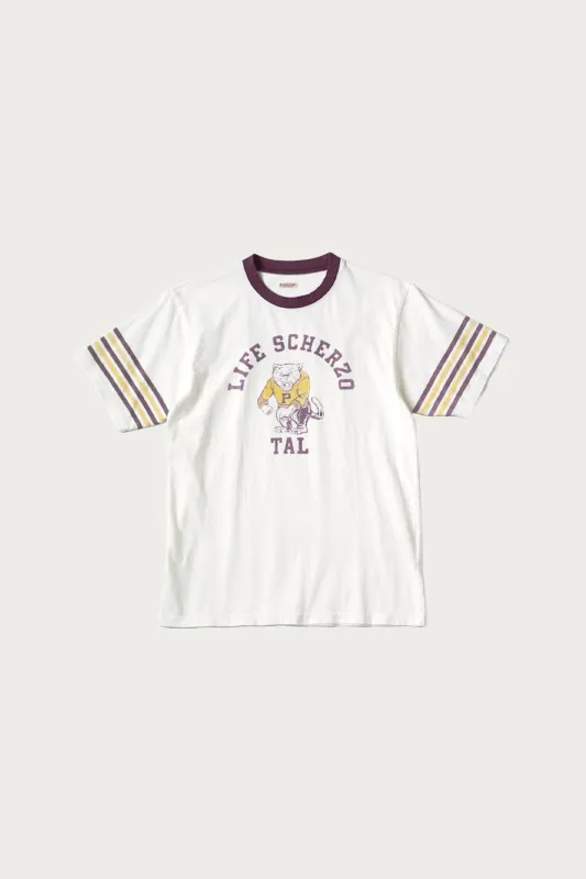 20/-Jersey RINGER-T (College CAPITAL) - Burgundy made by Kapital