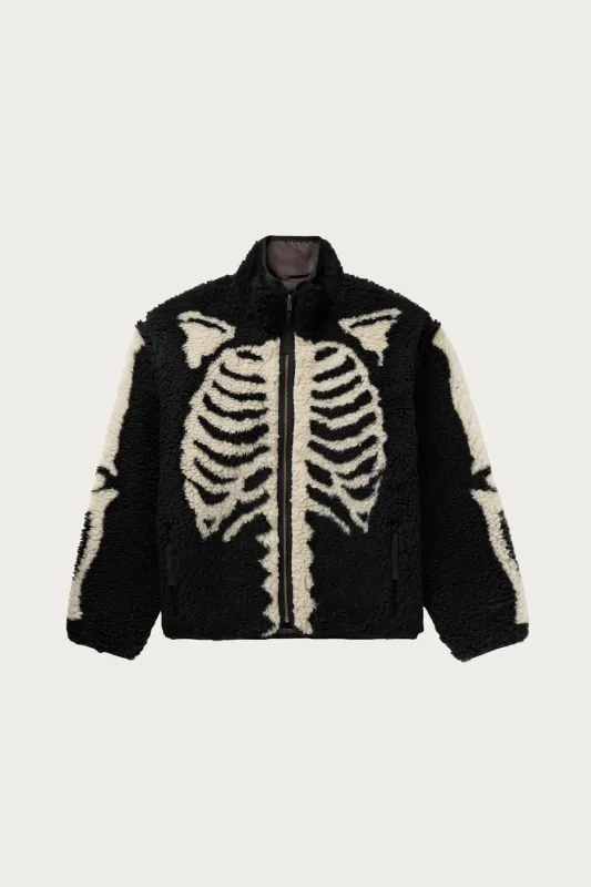 BONE Boa Fleece Reversible Blouson - Black sold by Canoe Club