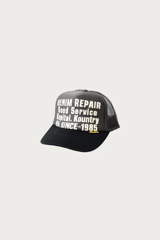 DENIM REPAIR SERVICE Truck Cap - Grey made by Kapital