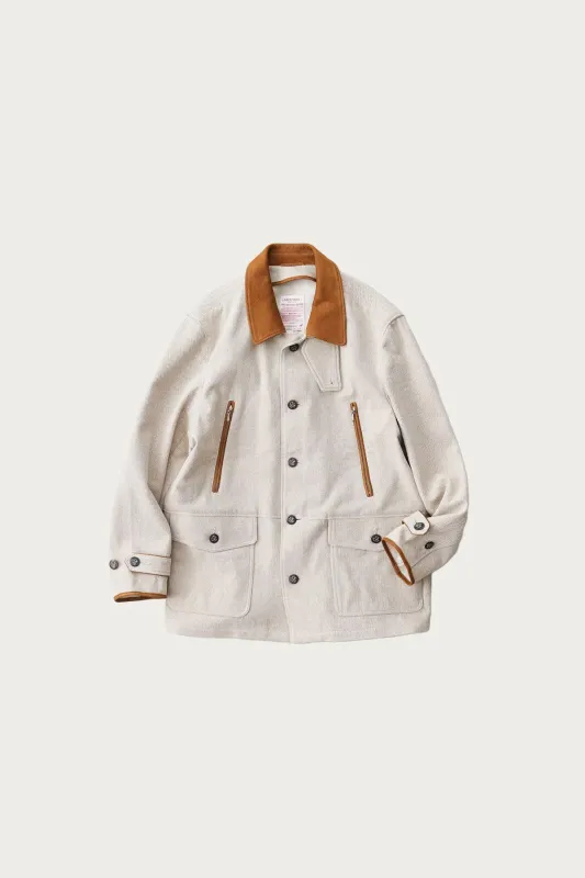 Loran Herringbone Hunting Jacket - Khaki made by Canoe Club