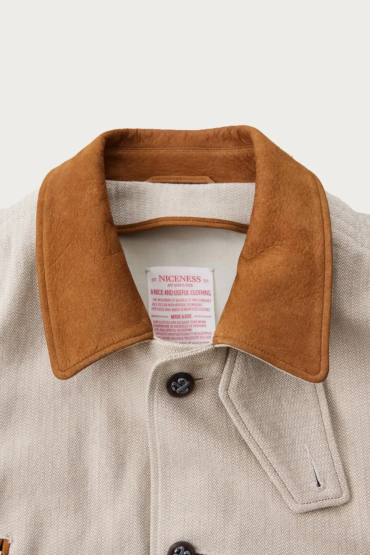 Loran Herringbone Hunting Jacket - Khaki sold by Canoe Club product image thumbnail 5