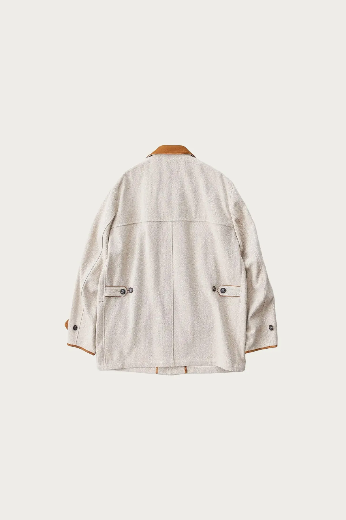 Loran Herringbone Hunting Jacket - Khaki sold by Canoe Club product image thumbnail 4