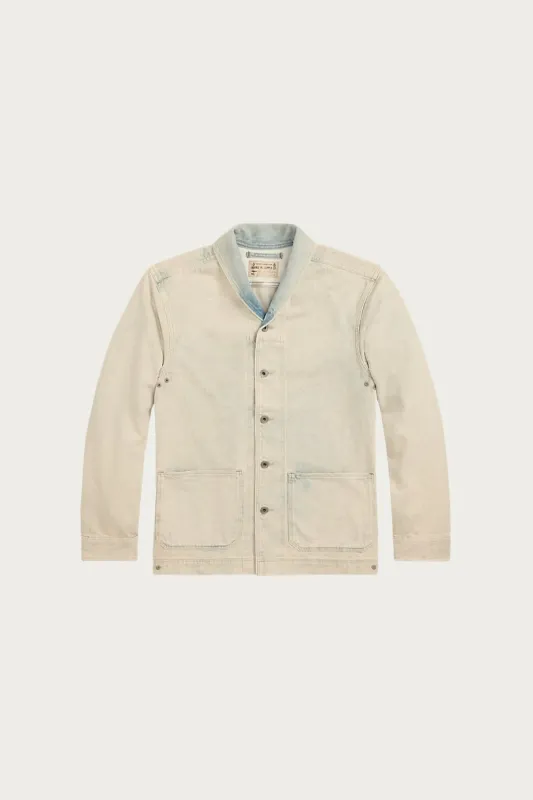Washed Indigo Selvedge Denim Overshirt - Faded Indigo sold by Canoe Club