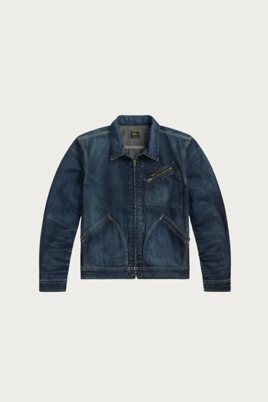 Leyton Indigo Denim Jacket - Leyon Wash sold by Canoe Club