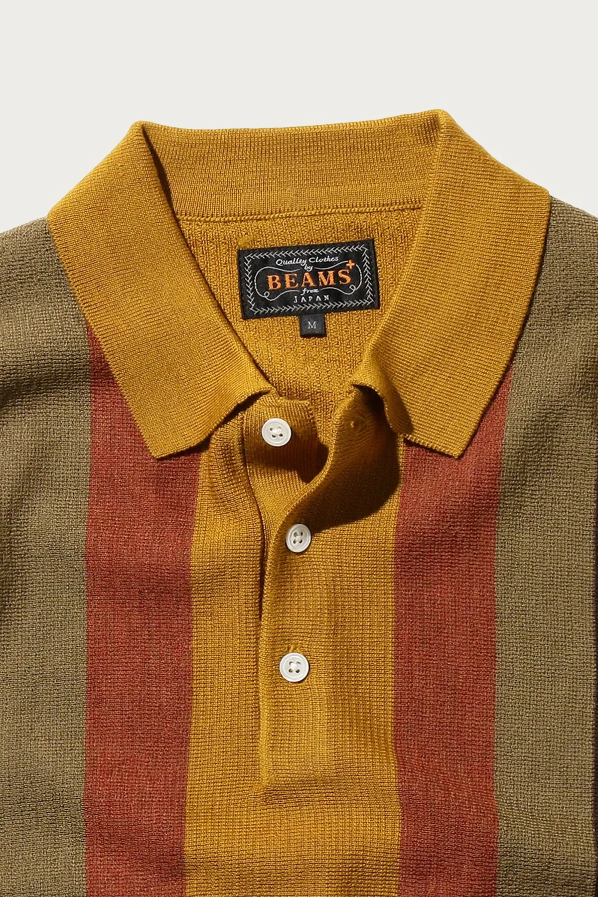 Striped Knit Polo - Mustard sold by Canoe Club product image thumbnail 2