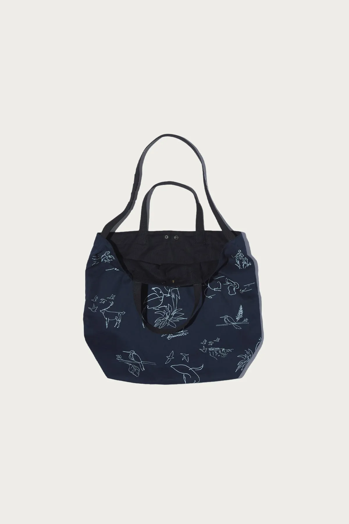 Carry All Tote Reversible - Navy Animal Print 6.5oz Flat Twill sold by Canoe Club product image thumbnail 3