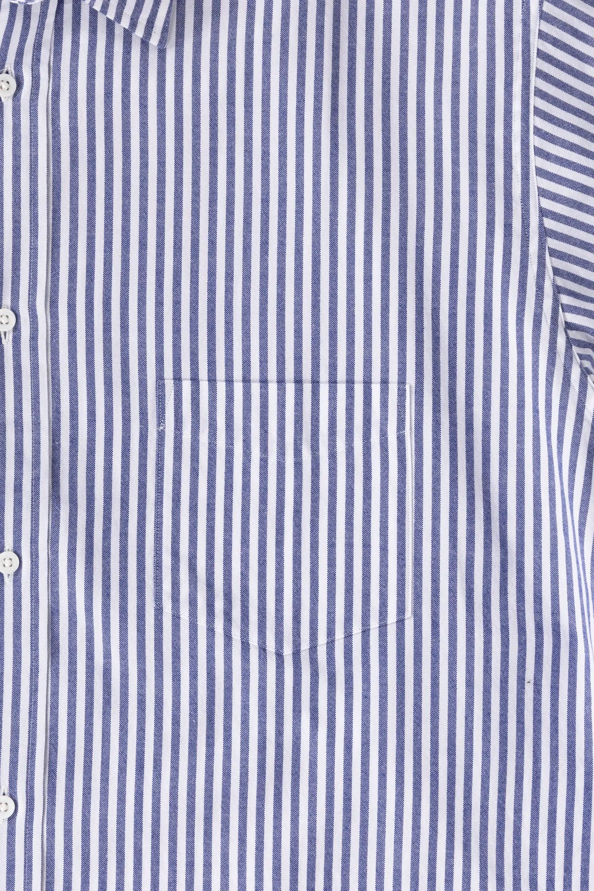 Cotton Oxford Regular Collar Shirt - Sax Stripe sold by Canoe Club product image thumbnail 3