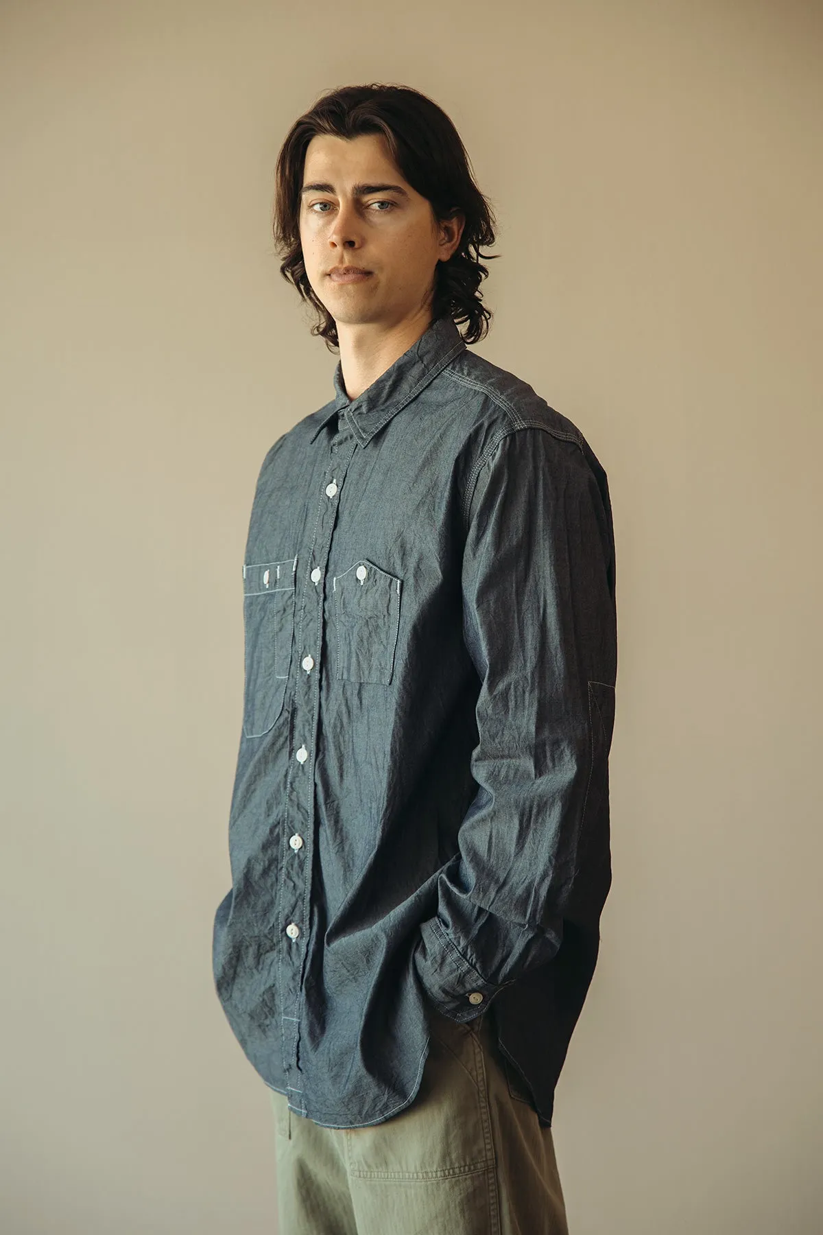 Work Shirt - Indigo Cotton Chambray sold by Canoe Club product image thumbnail 3