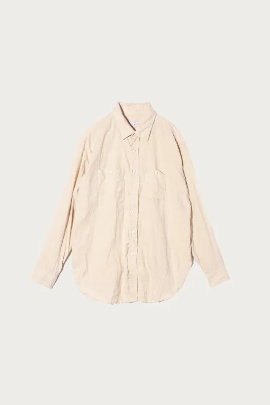 Work Shirt - Natural CL Sheeting made by Engineered Garments