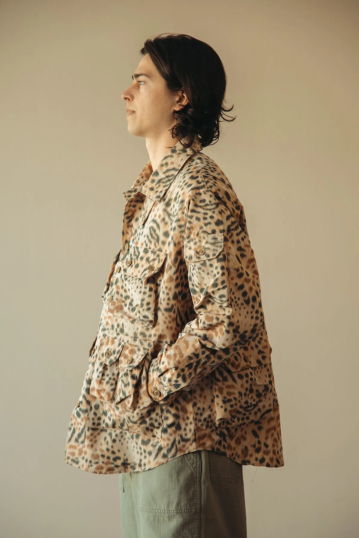 Explorer Shirt Jacket - Brown Polyester Leopard sold by Canoe Club product image thumbnail 3