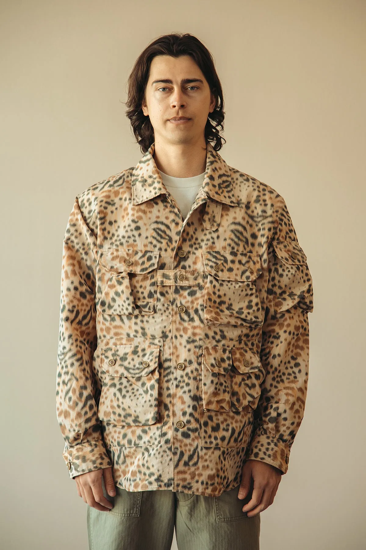 Explorer Shirt Jacket - Brown Polyester Leopard sold by Canoe Club product image thumbnail 2