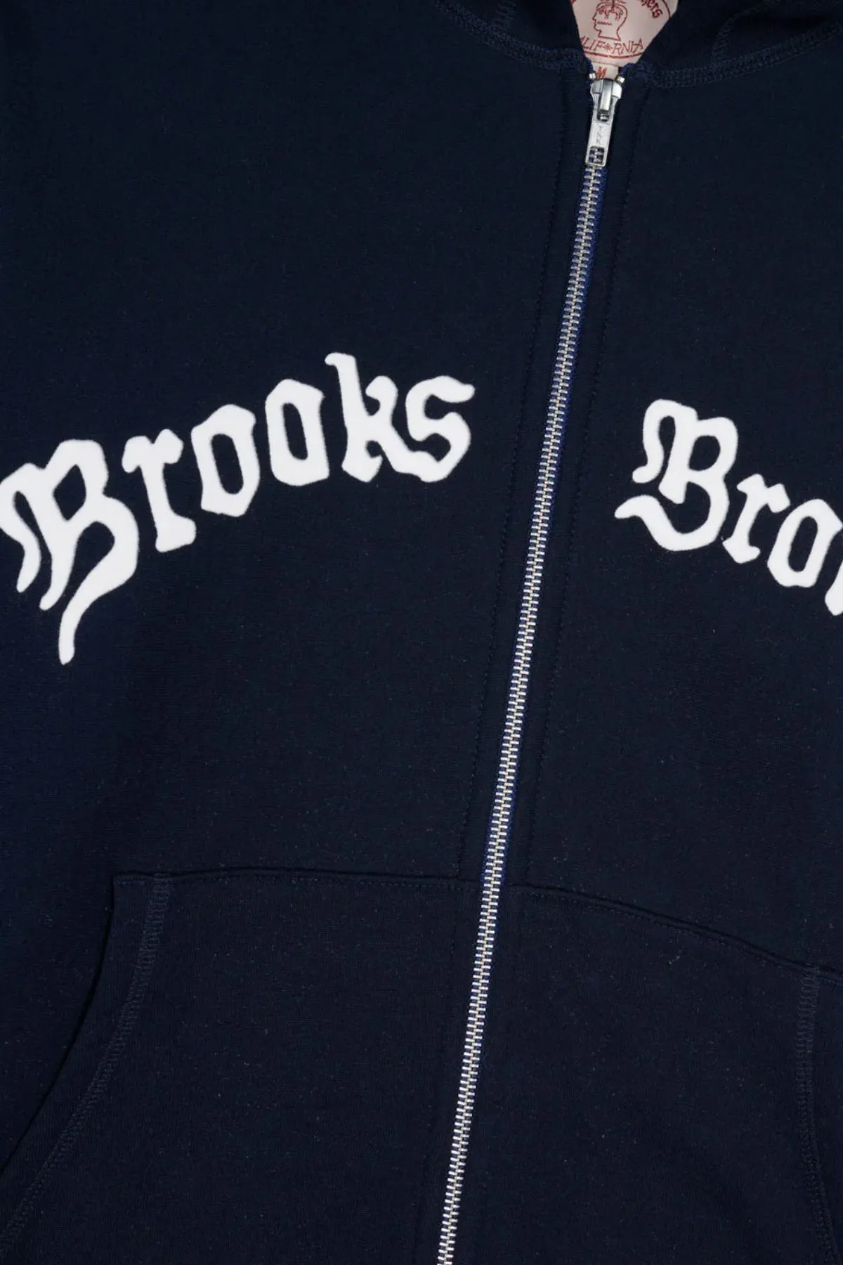 Brain Dead x Brooks Brothers California Logo Zip Hoodie - Navy sold by Canoe Club product image thumbnail 5