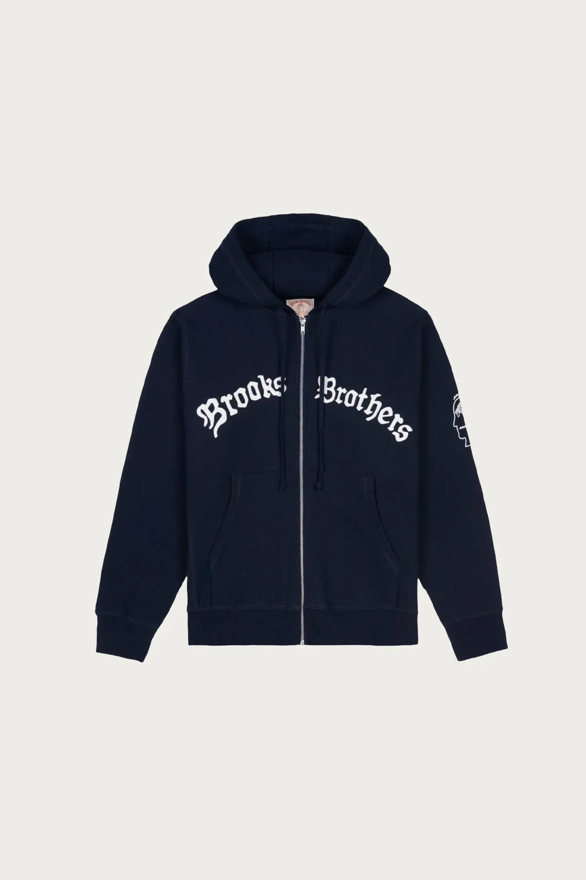Brain Dead x Brooks Brothers California Logo Zip Hoodie - Navy sold by Canoe Club