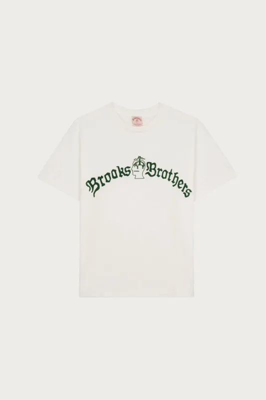 Brain Dead x Brooks Brothers California Logo Tubular Tee - White made by Brain Dead