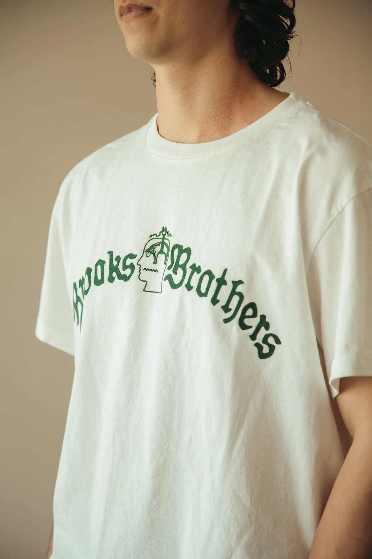 Brain Dead x Brooks Brothers California Logo Tubular Tee - White sold by Canoe Club product image thumbnail 4