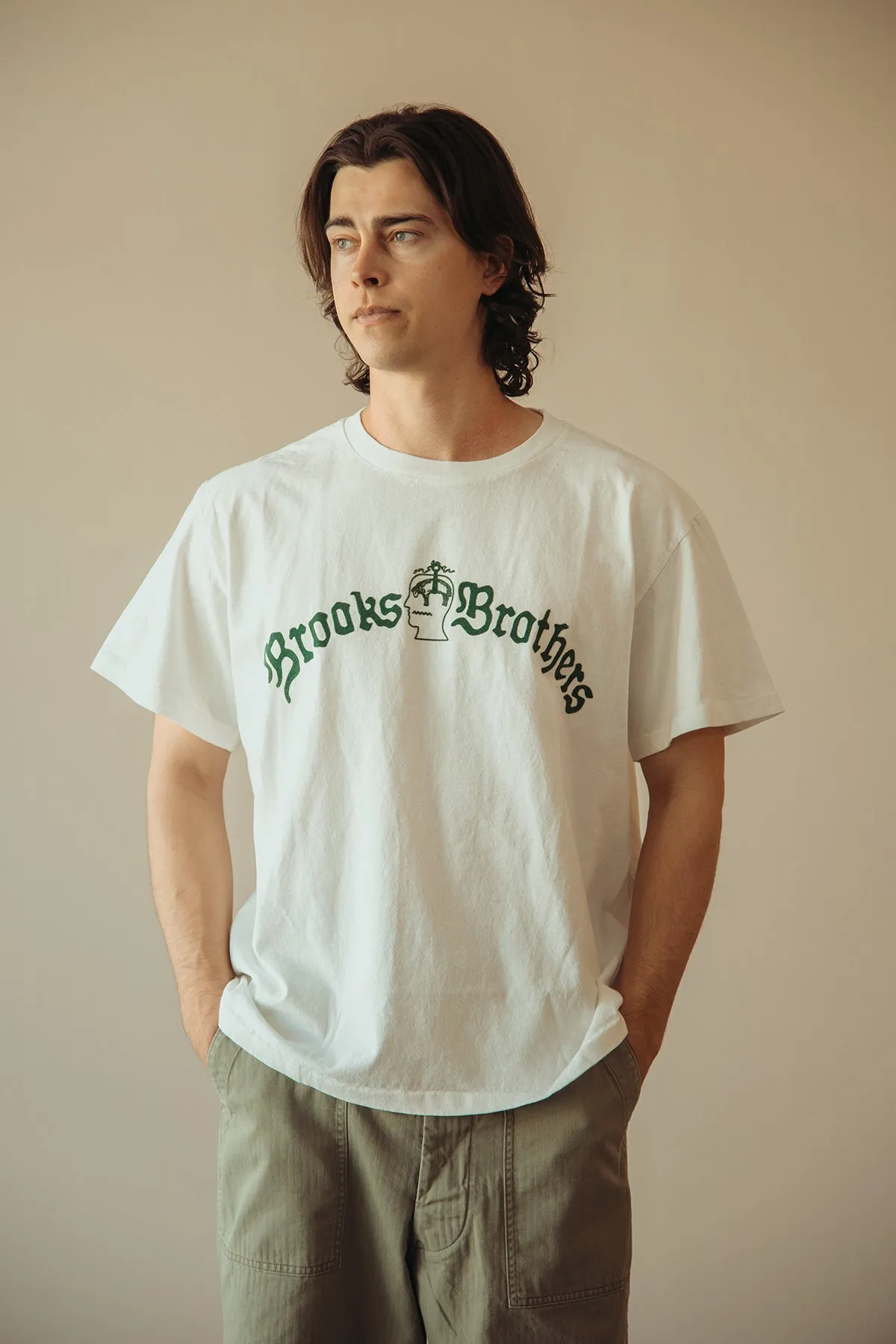Brain Dead x Brooks Brothers California Logo Tubular Tee - White sold by Canoe Club product image thumbnail 2
