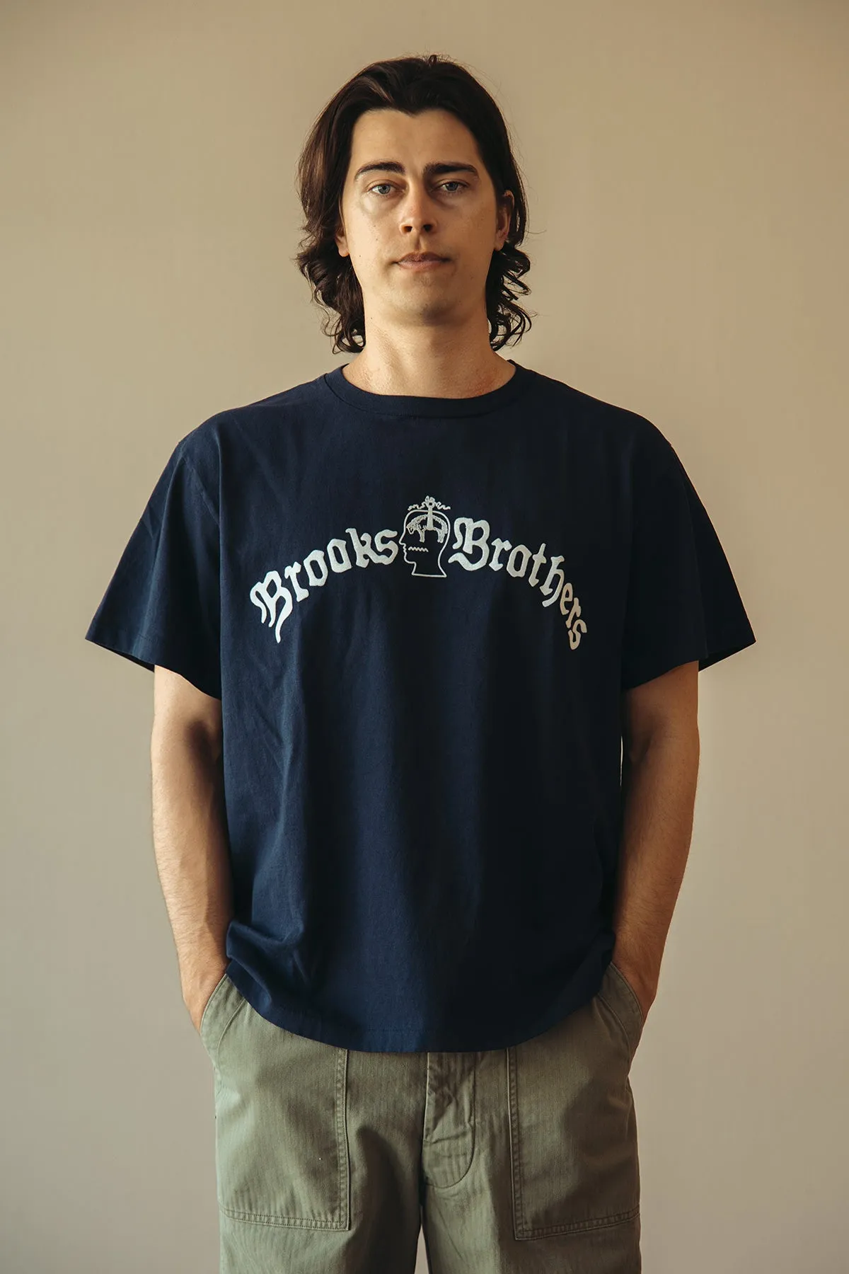Brain Dead x Brooks Brothers California Logo Tubular Tee - Navy sold by Canoe Club product image thumbnail 3