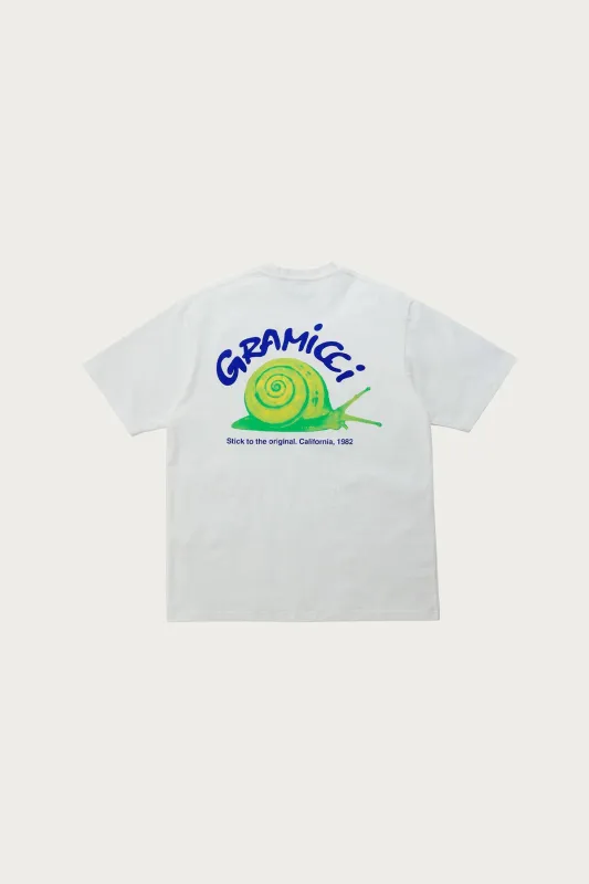 Snail Tee - White made by Gramicci