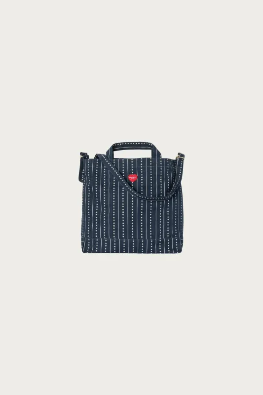 Big Drewe Tote - Heart/Pinstripe sold by Canoe Club