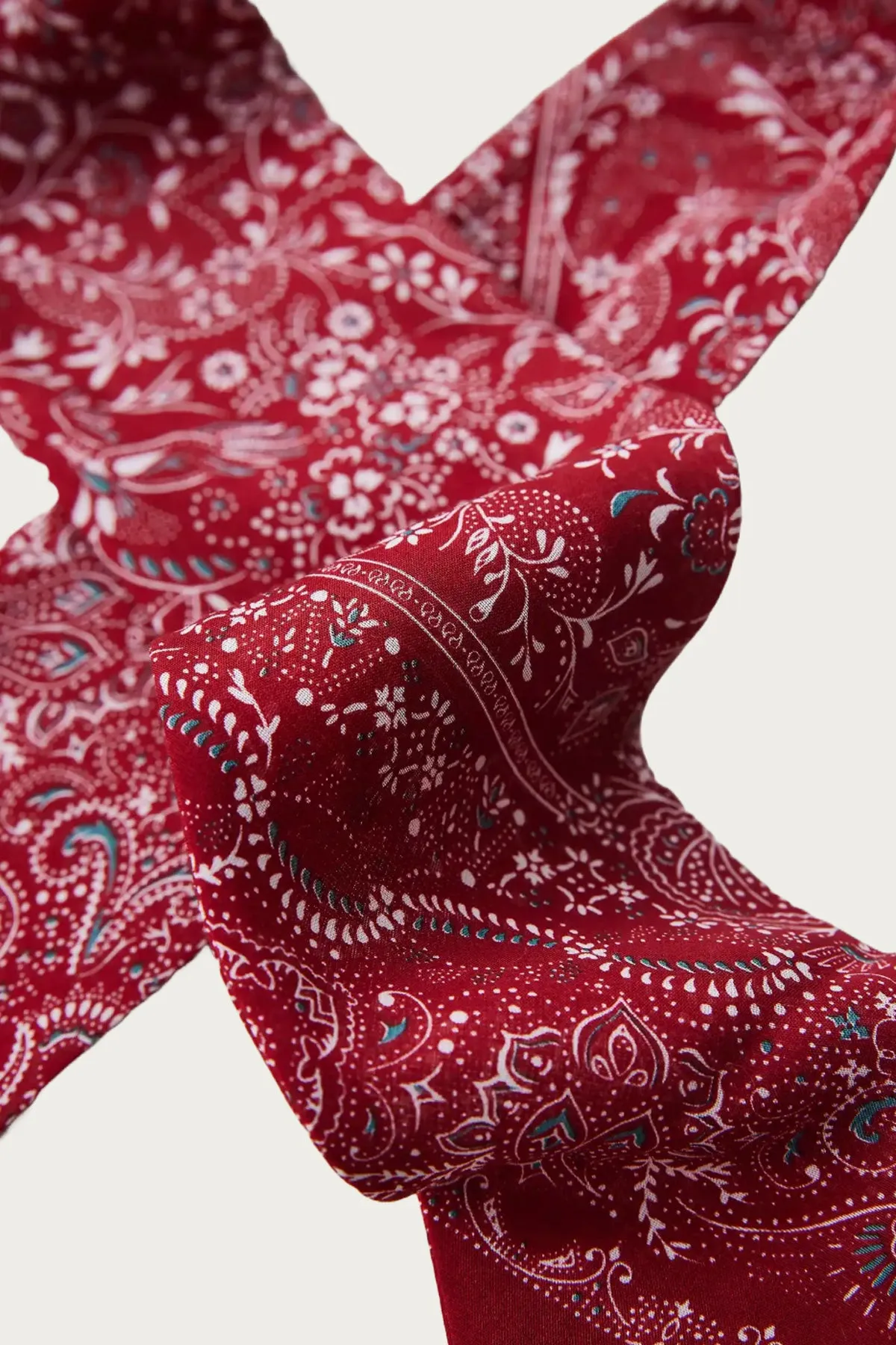 Pat Bandana Scarf Tie - Red sold by Canoe Club product image thumbnail 2