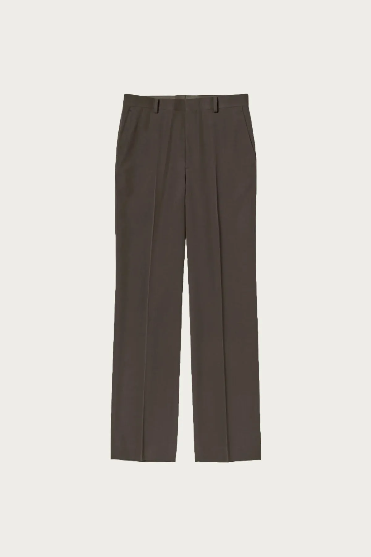 Light Wool Max Gabardine Slacks - Dark Brown sold by Canoe Club
