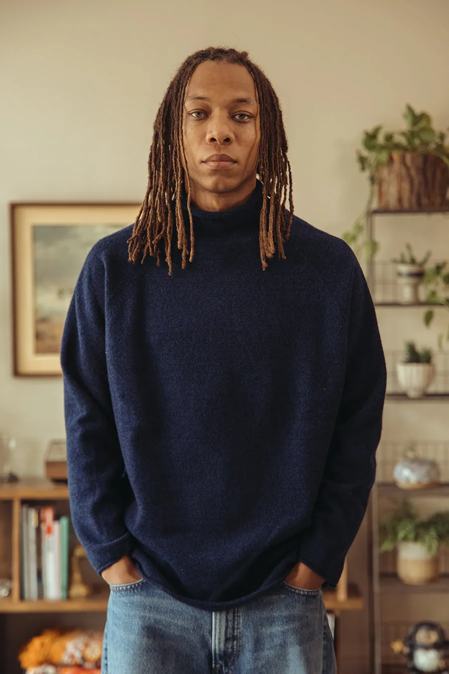 Extended Pleasure Knit - Navy Superfine Lambswool sold by Canoe Club product image thumbnail 2