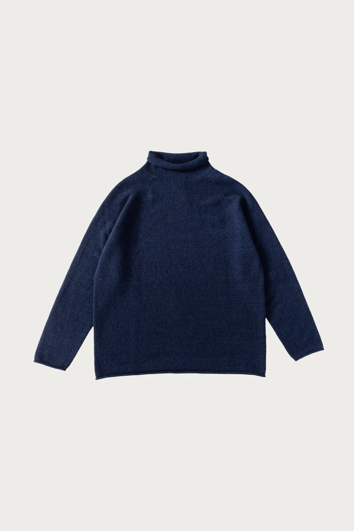 Extended Pleasure Knit - Navy Superfine Lambswool sold by Canoe Club