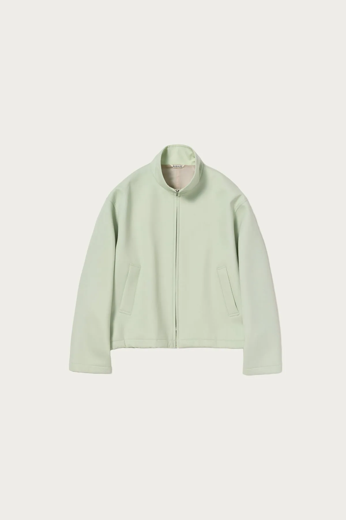 Sponge Wool Twill Zip Blouson - Pale Green sold by Canoe Club