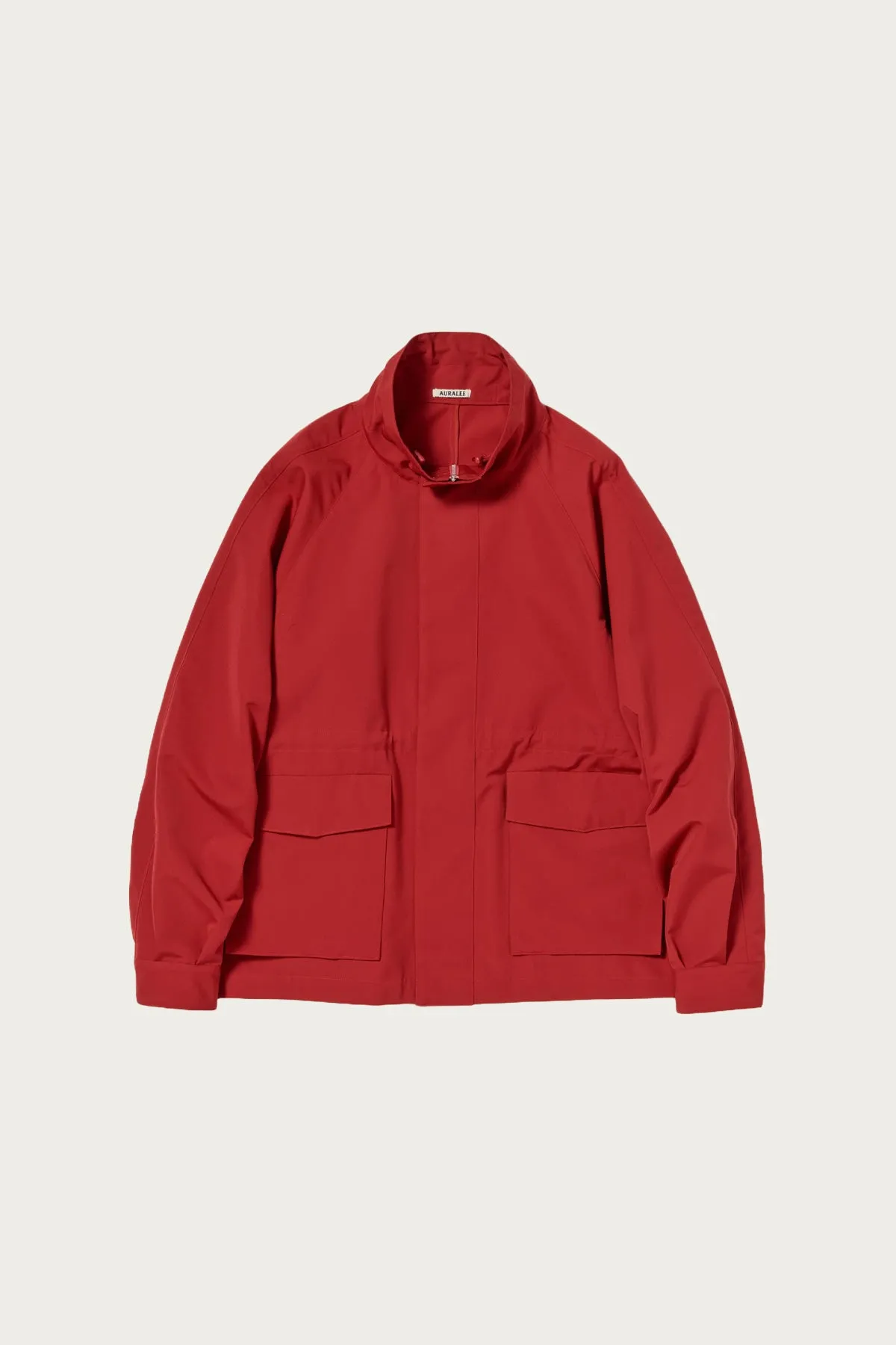 Wool Max Canvas High Neck Zip Blouson - Red sold by Canoe Club