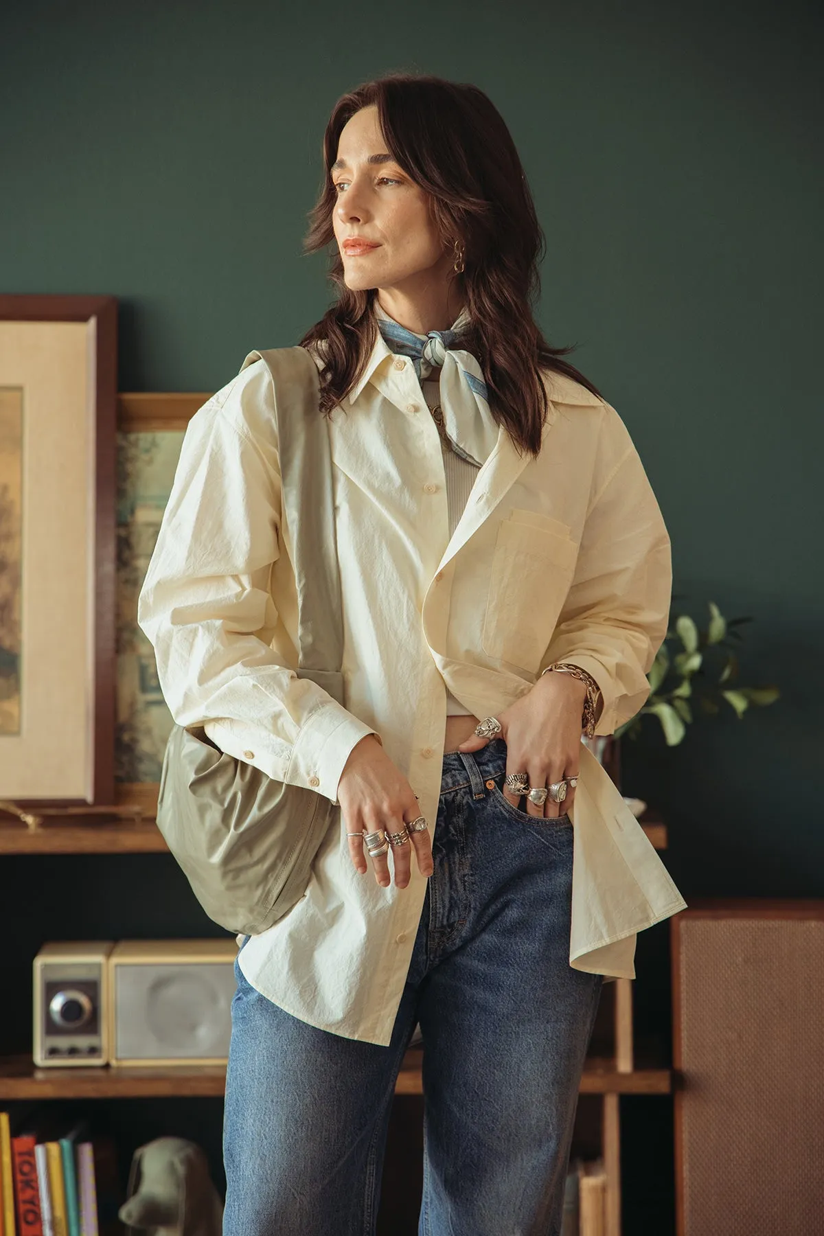 Medium Soft Croissant Bag - Sage sold by Canoe Club product image thumbnail 2