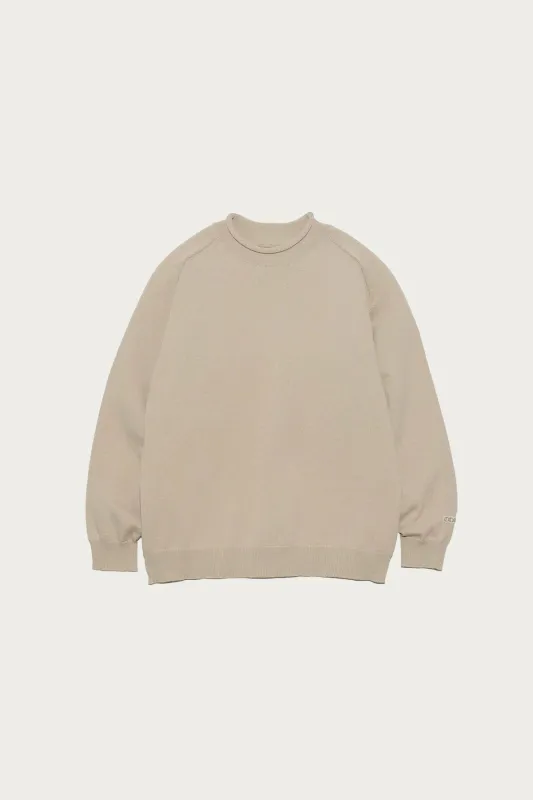 12G Crew Neck Sweater - Ivory made by Nanamica