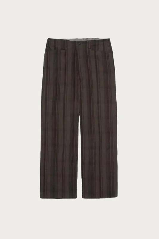 Plaid Dock Pants - Brown made by Nanamica