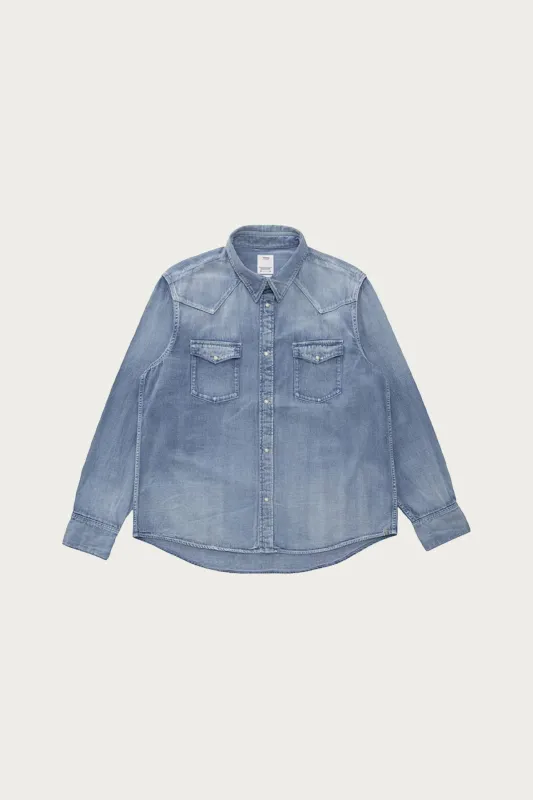 Social Sculpture Shirt DMGD - Lt. Indigo made by Visvim