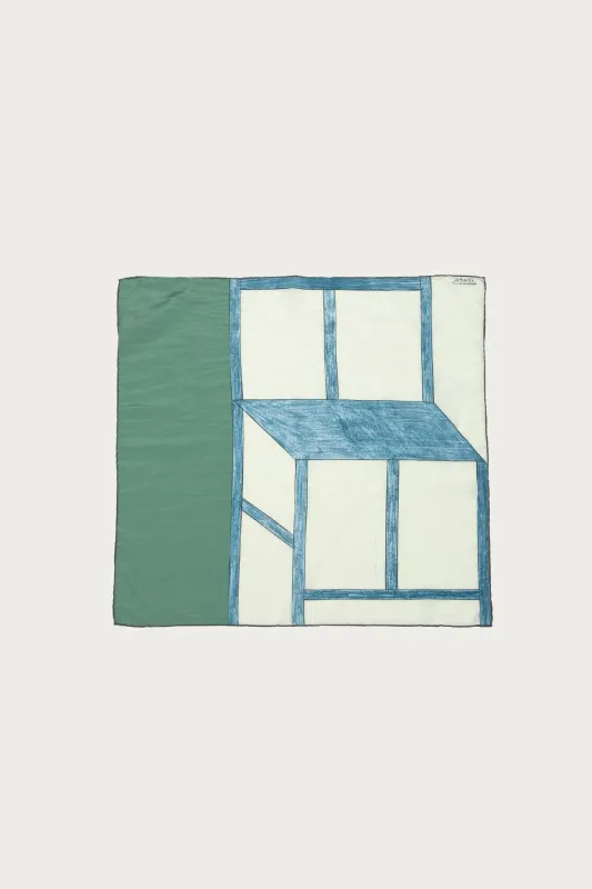 Silk Square 60 Blue Chair - Green/Blue made by Lemaire