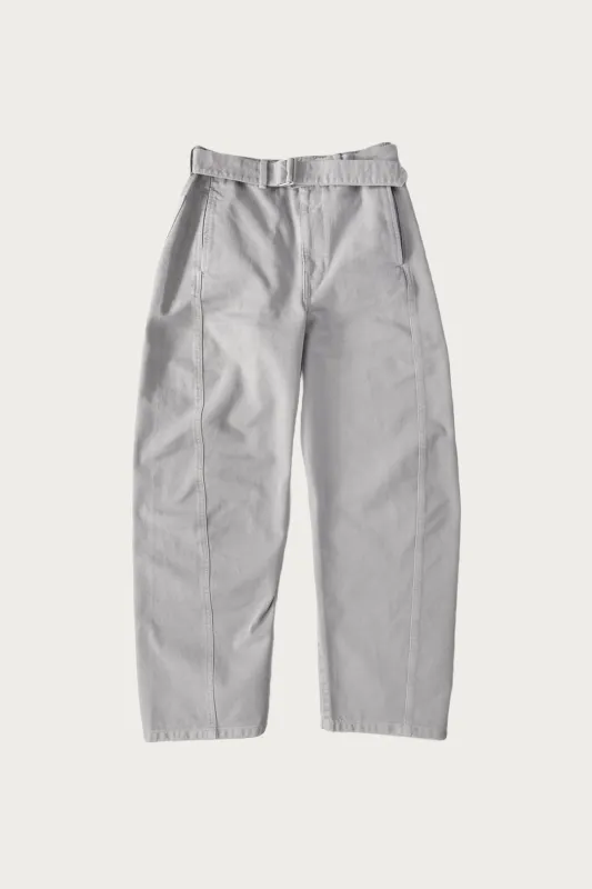 Twisted Belted Pants - Snowy Blue Grey sold by Canoe Club