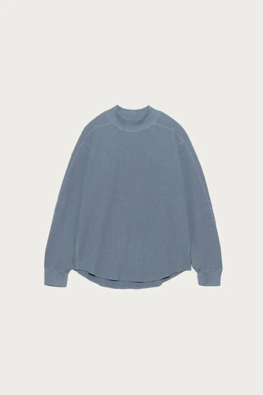 Mock Neck Thermal Sweat - Blue Gray made by Nanamica