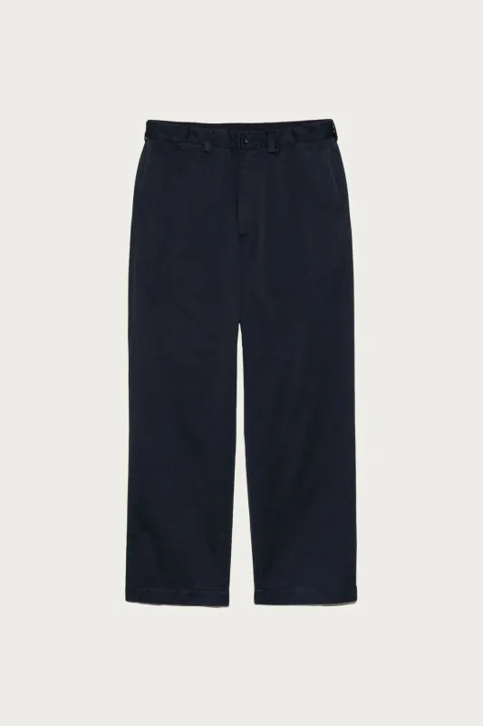 Wide Straight Chino Pants - Navy made by Nanamica