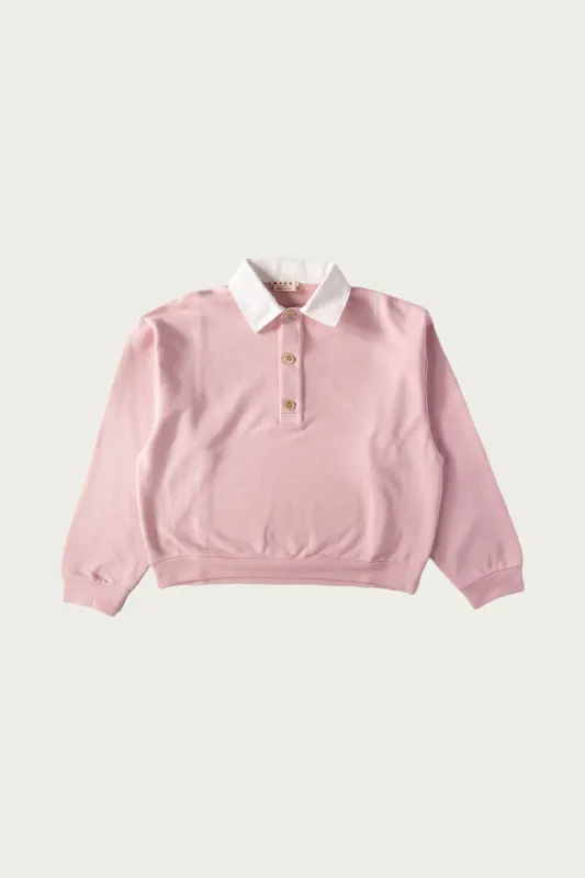 Two-Tone Polo Sweatshirt - Pink/White made by Marni