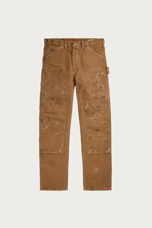 Hamilton Cotton Canvas Carpenter Pant - Khaki made by RRL