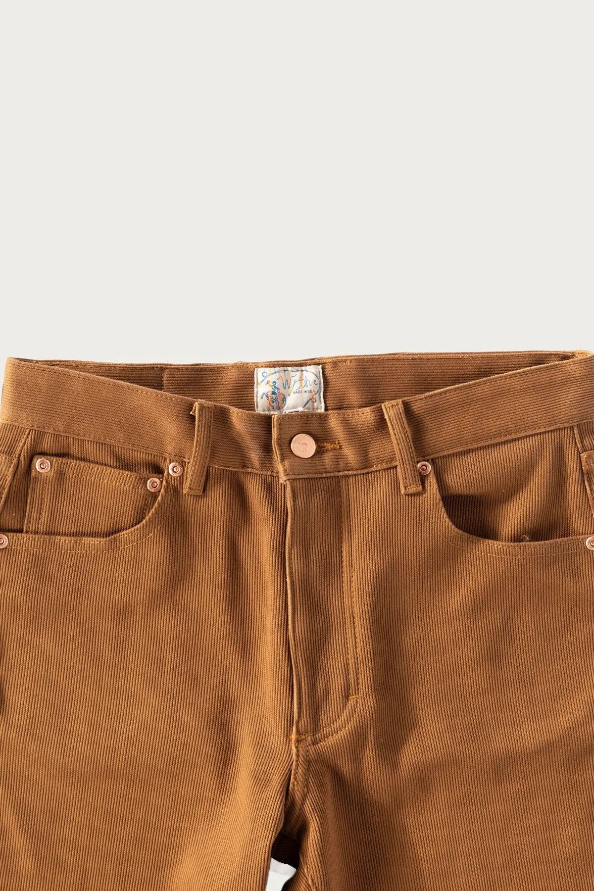Bedford Cord 5 Pocket Pant - Bay Brown sold by Canoe Club product image thumbnail 2