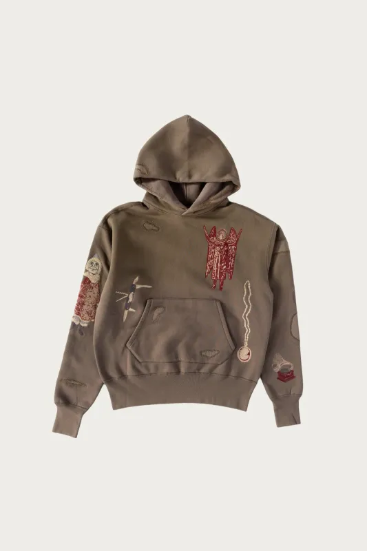 Antique Hoodie - Brown/Green made by Samuel Zelig