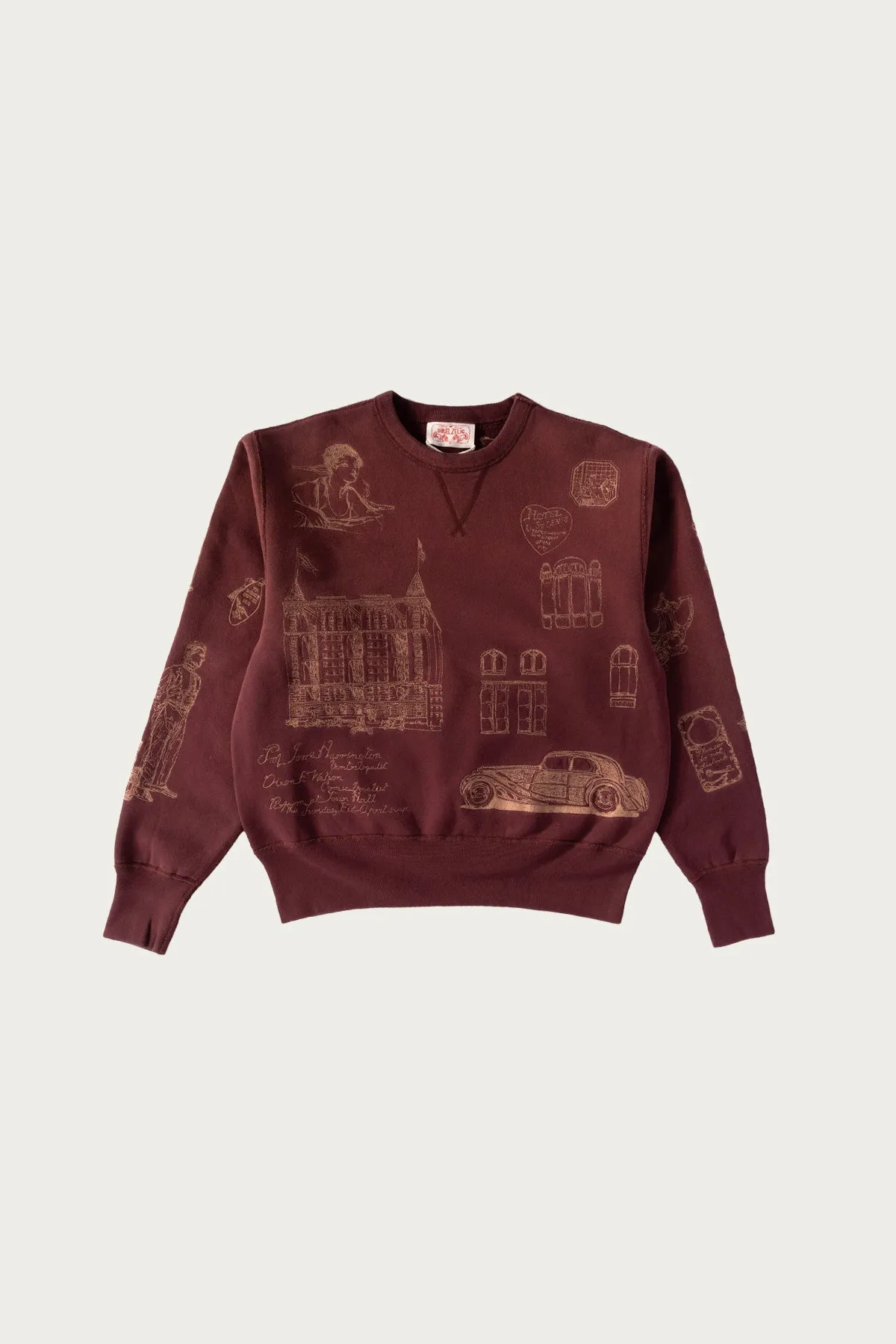 Hotel Crewneck - Burgundy sold by Canoe Club
