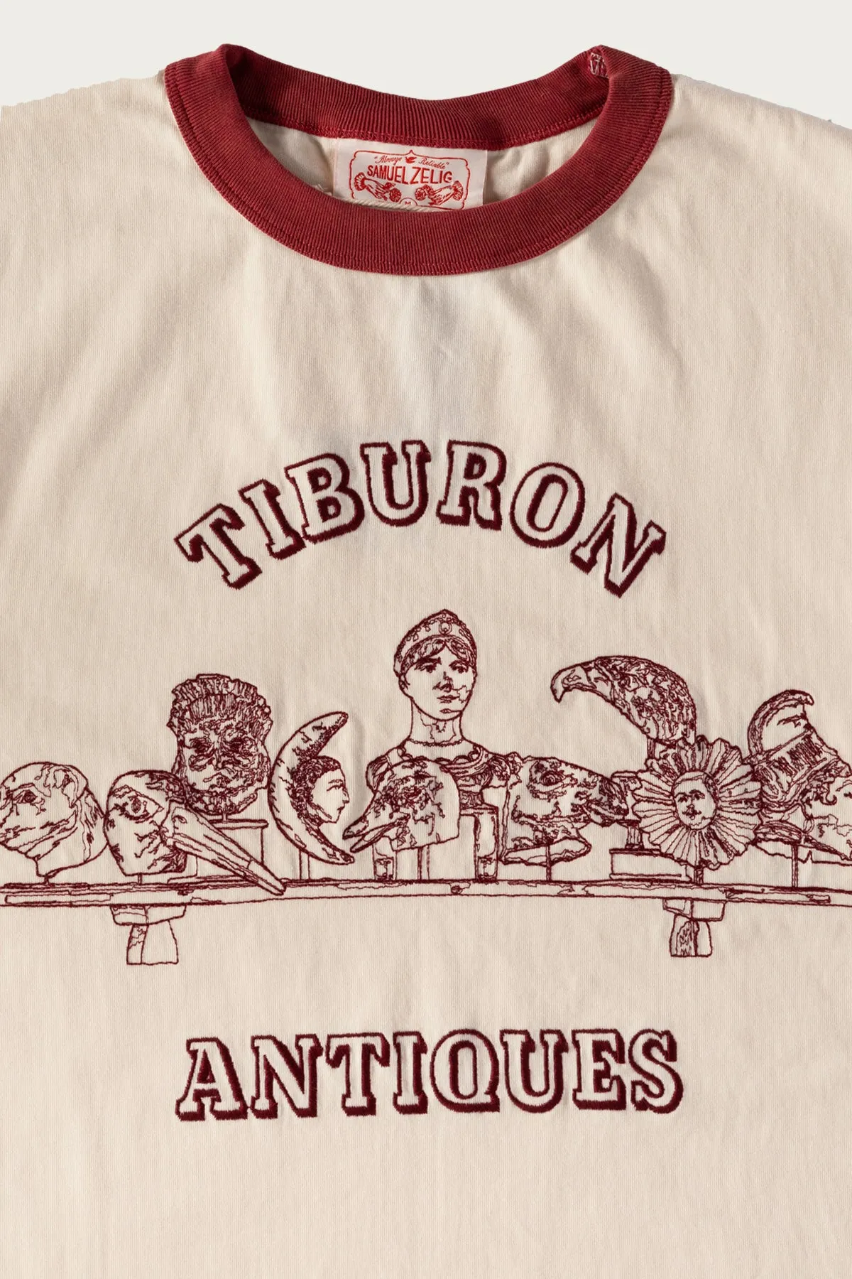 Antique Tee - Natural/Red sold by Canoe Club product image thumbnail 2