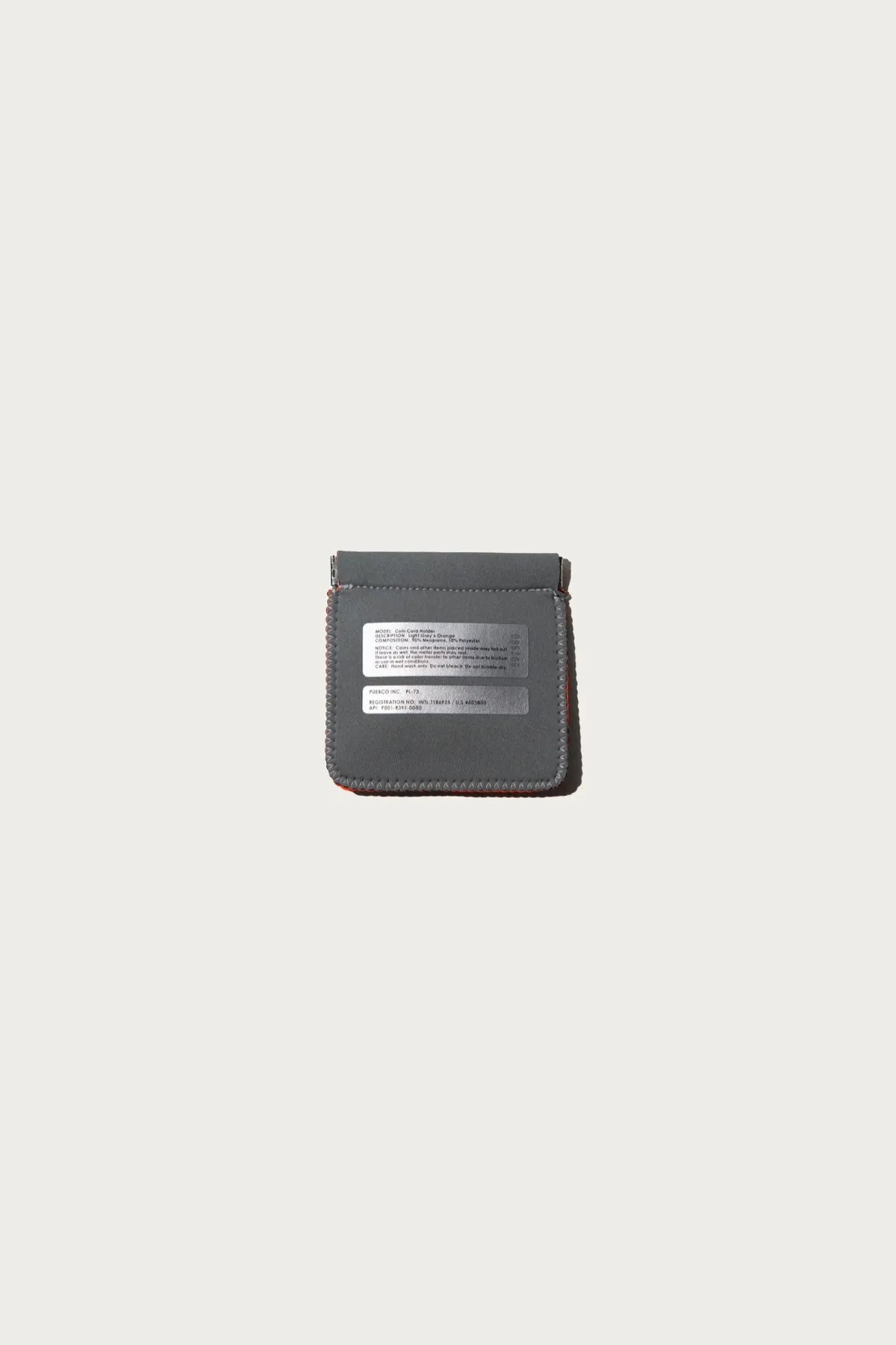 Coin Card Holder - Light Gray/Orange sold by Canoe Club