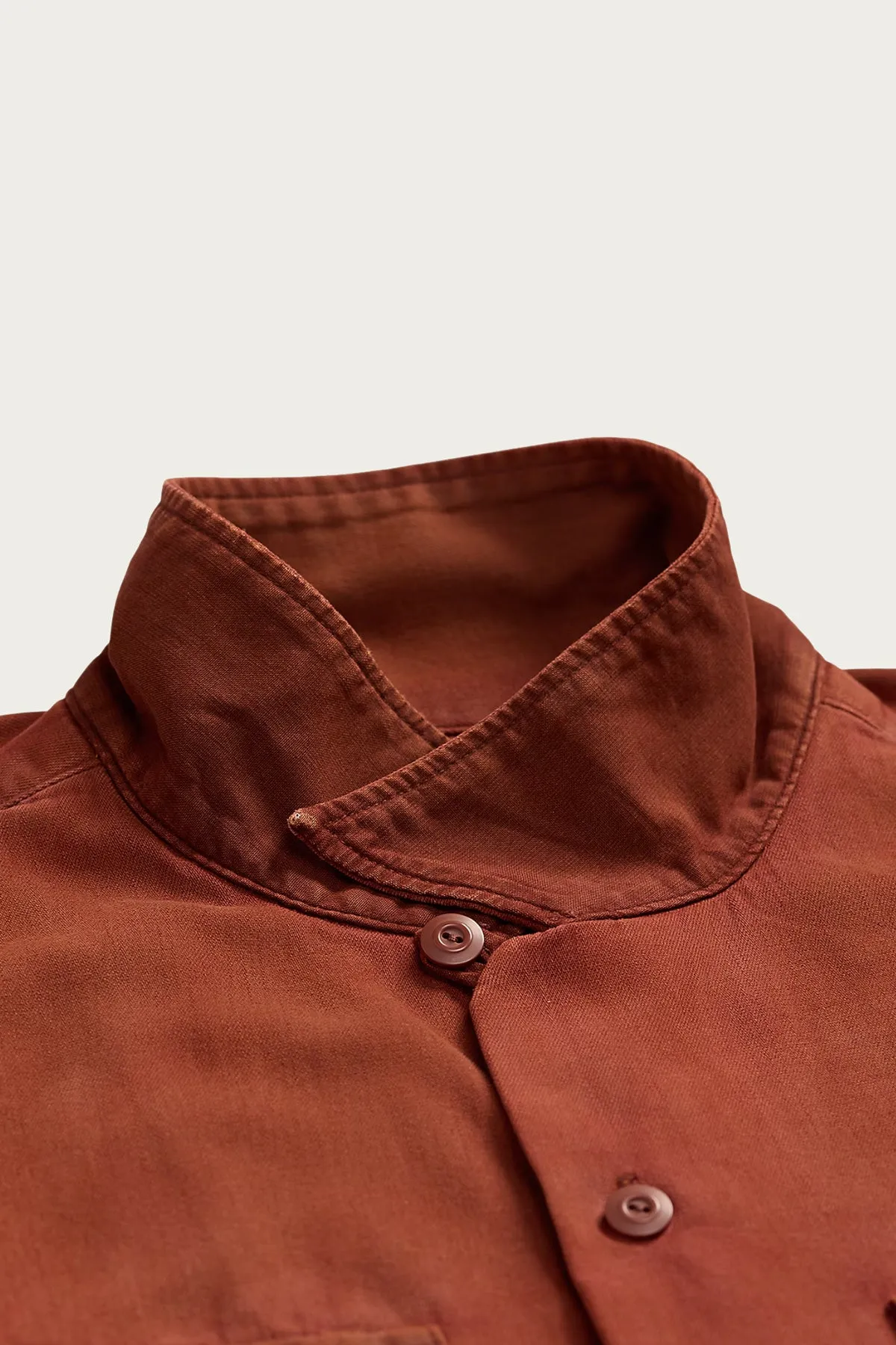 Long Sleeve Cotton Twill Holmes Camp Shirt - Brick sold by Canoe Club product image thumbnail 4